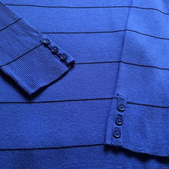 TALBOTS - Stripe Button-Cuff Turtleneck - NEW - Picture 8 of 11